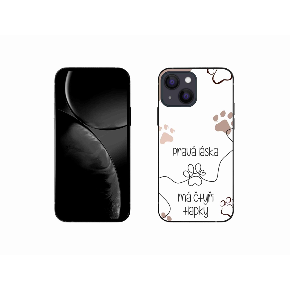 Gélový kryt mmCase na iPhone 13 mini 5.4 - psí motív 1 biele pozadie