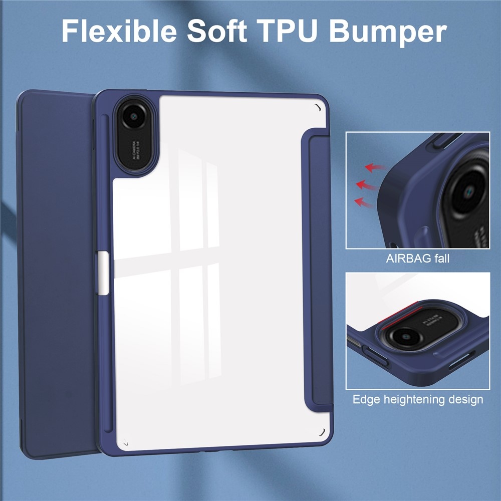 Case chytré zatváracie púzdro na tablet Xiaomi Redmi Pad 2 - tmavomodré