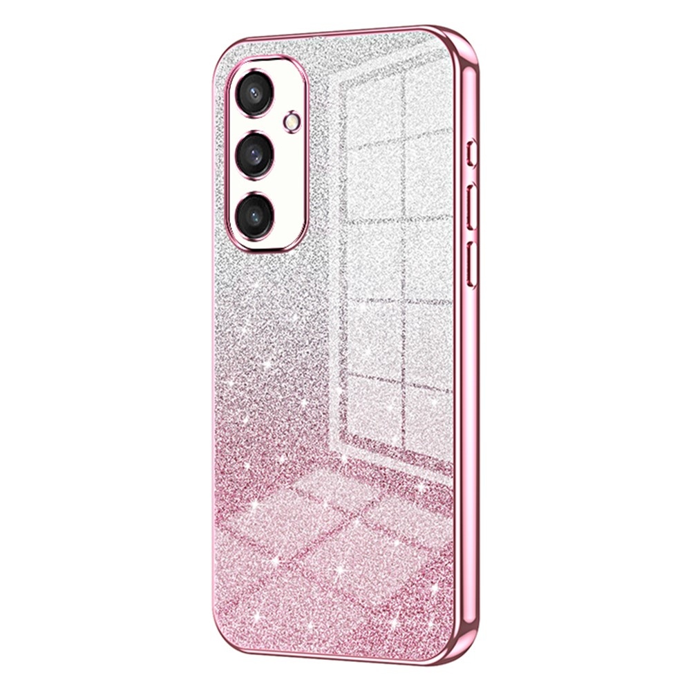 Cut gélový trblietavý obal na Samsung Galaxy S25 - ružový