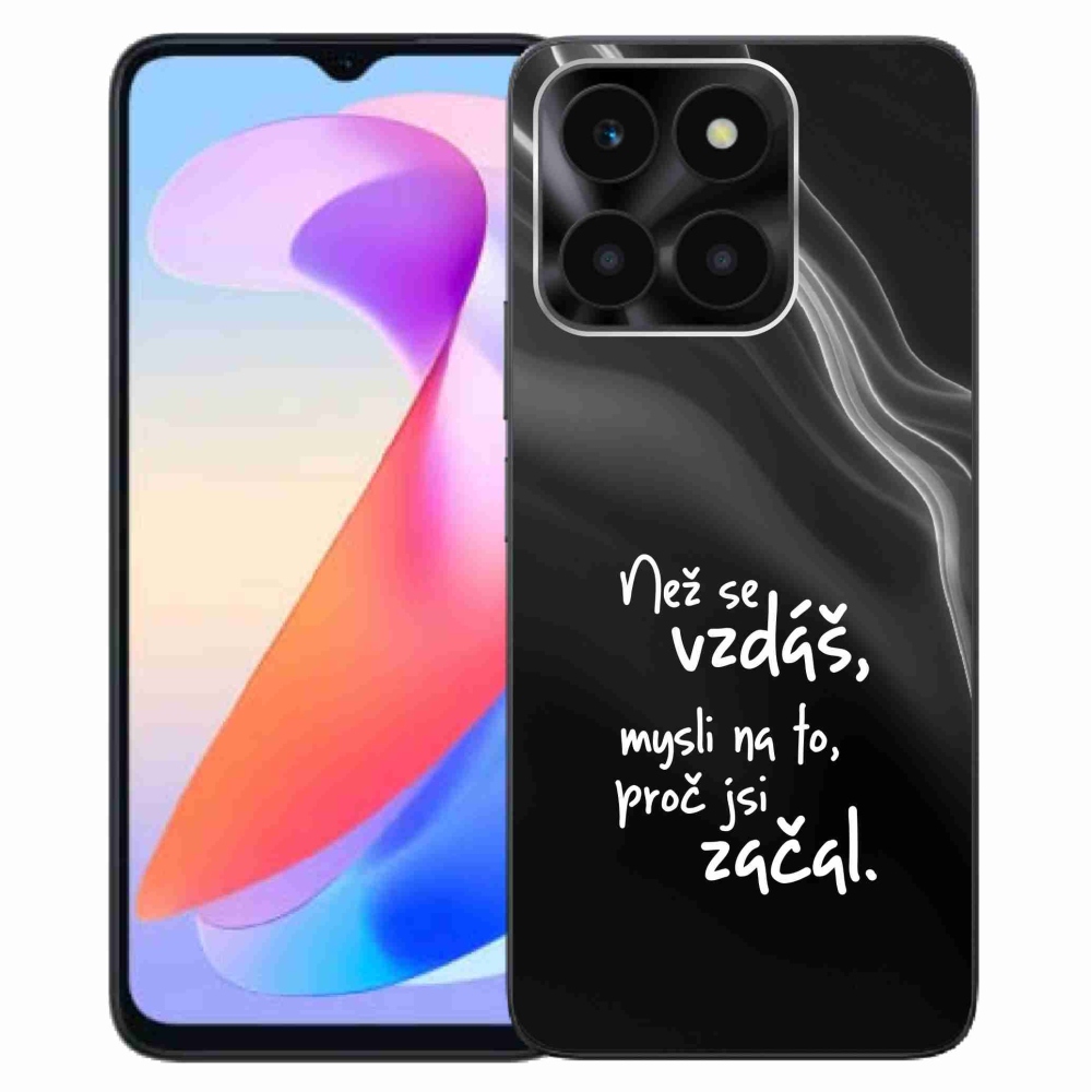 Gélový kryt mmCase na Honor X6a - citát 2 čierne pozadie