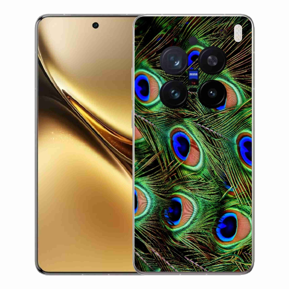 Gélový kryt mmCase na Vivo X200 Pro 5G - pávie perie