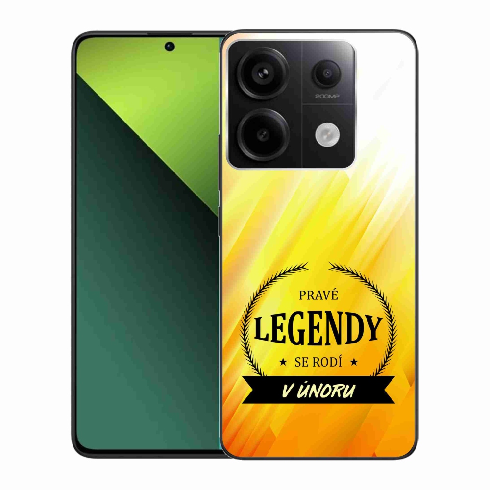 Gélový kryt mmCase na Xiaomi Redmi Note 13 Pro 5G/Poco X6 5G - legendy vo februári žlté pozadie