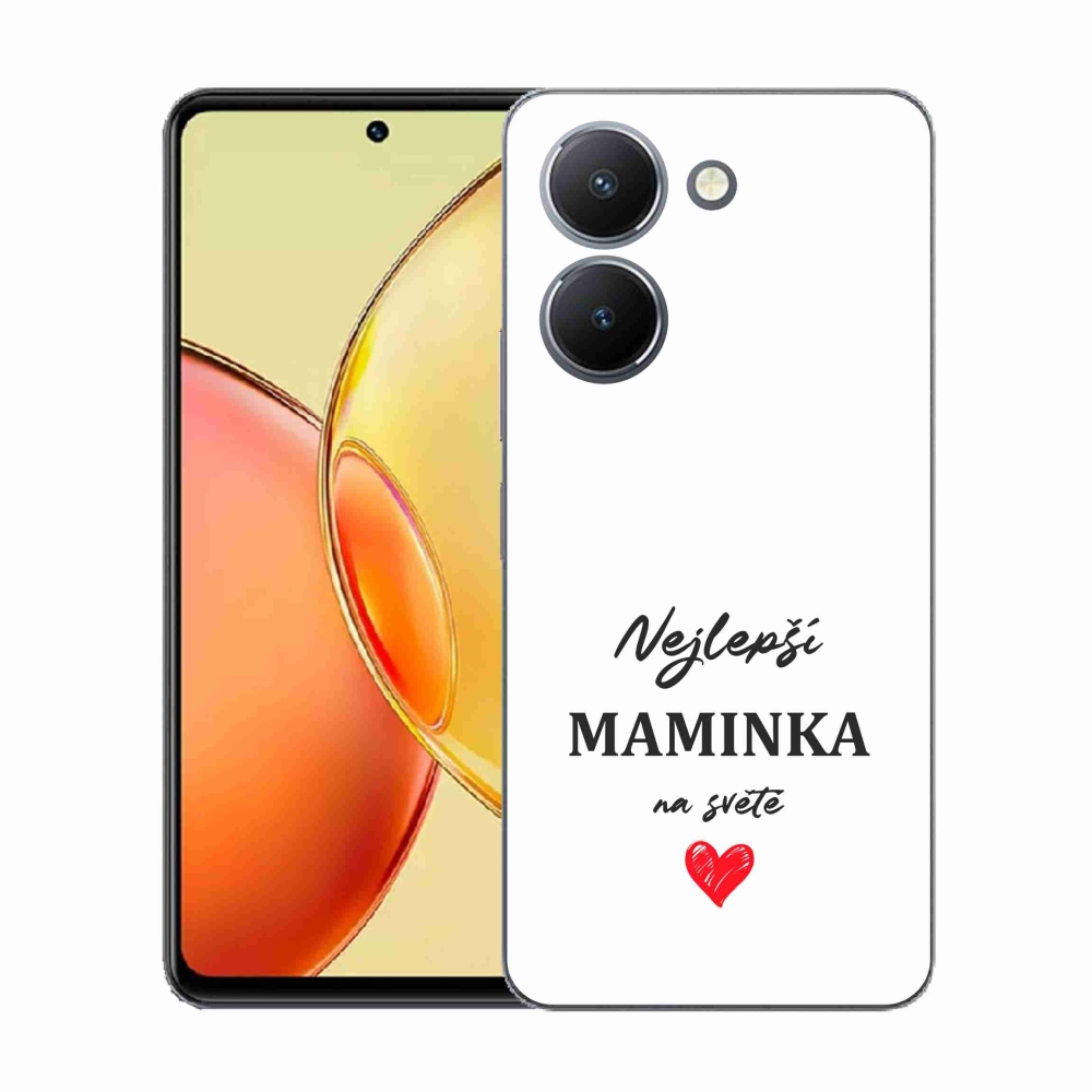 Gélový kryt mmCase na Vivo Y36 - najlepšia mamička 1 biele pozadie