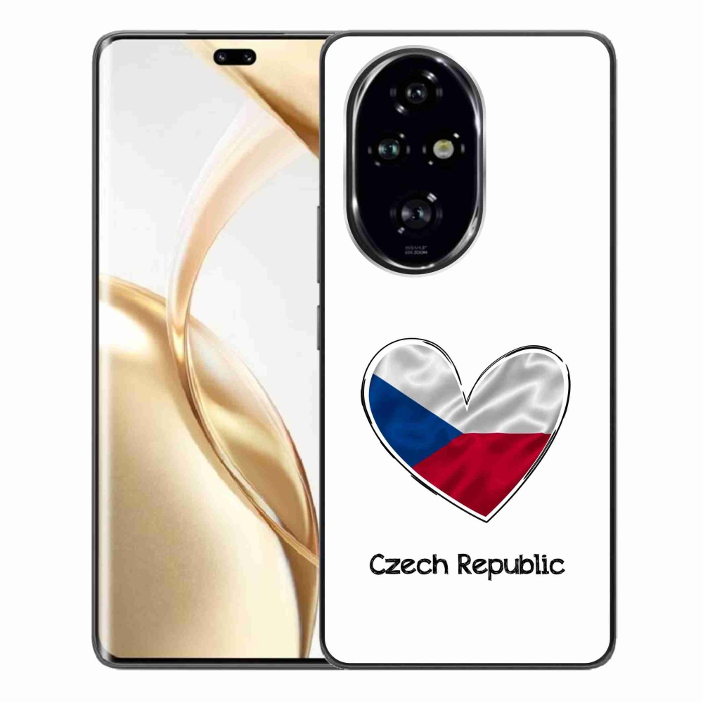 Gélový kryt mmCase na Honor 200 Pro 5G - vlajka srdca biele pozadie