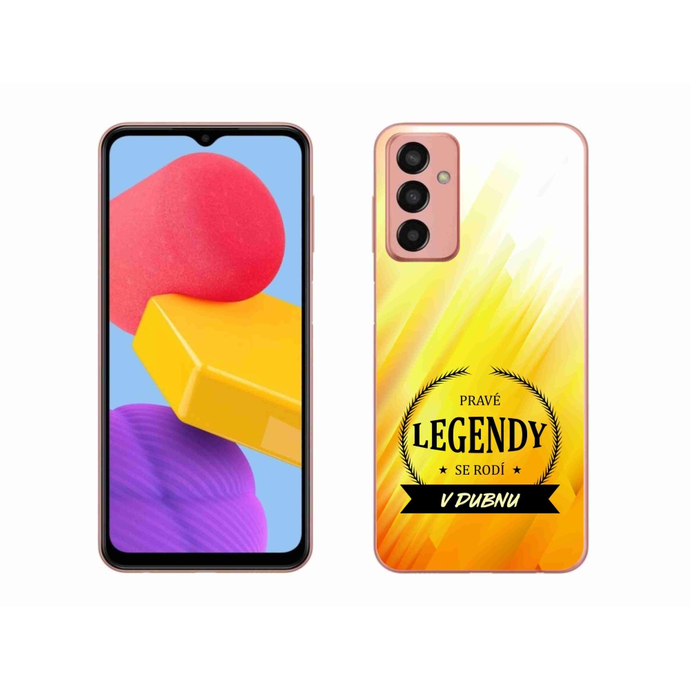 Gélový kryt mmCase na Samsung Galaxy M13 - legendy v apríli žlté pozadie