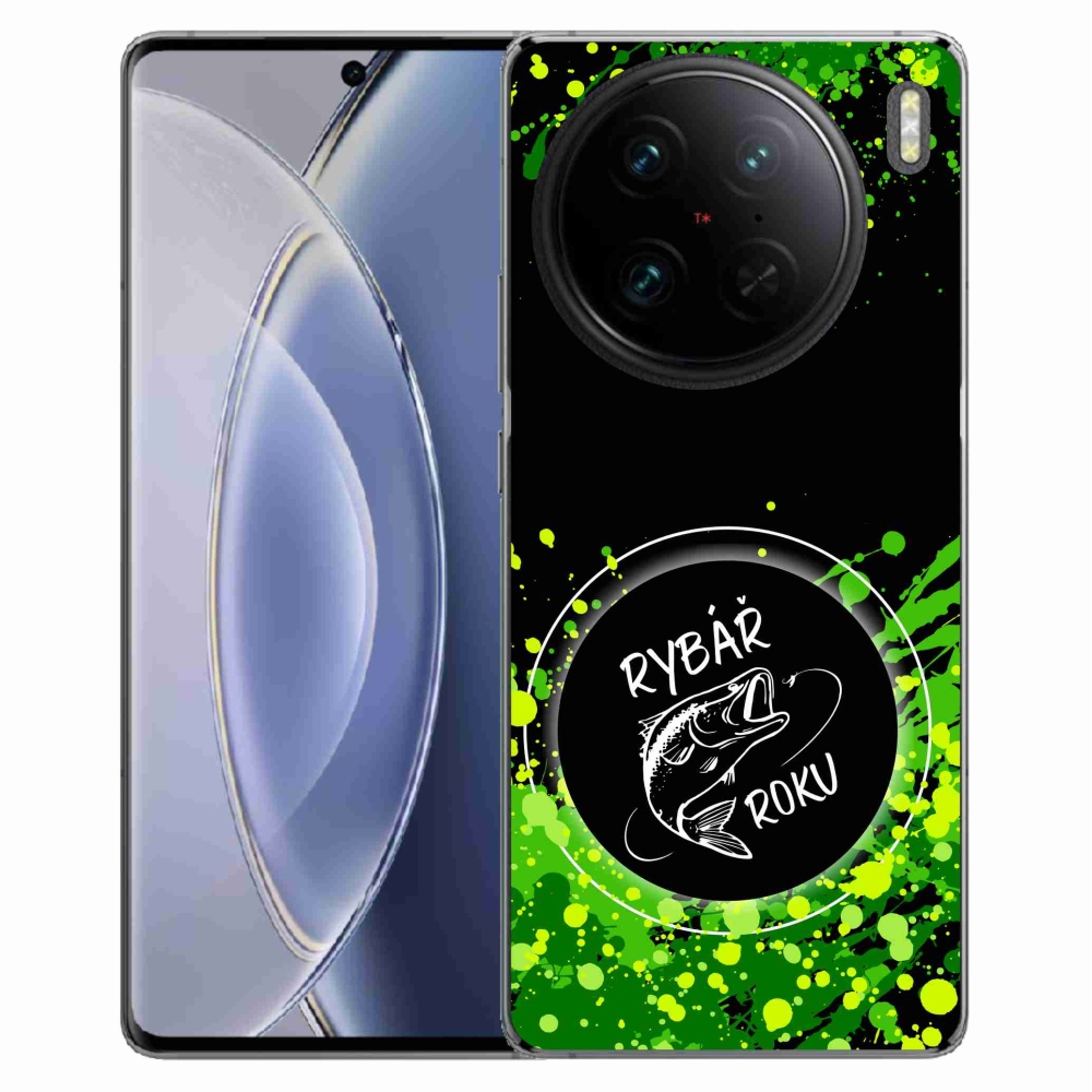 Gélový kryt mmCase na Vivo X90 Pro - rybár roka čierne pozadie