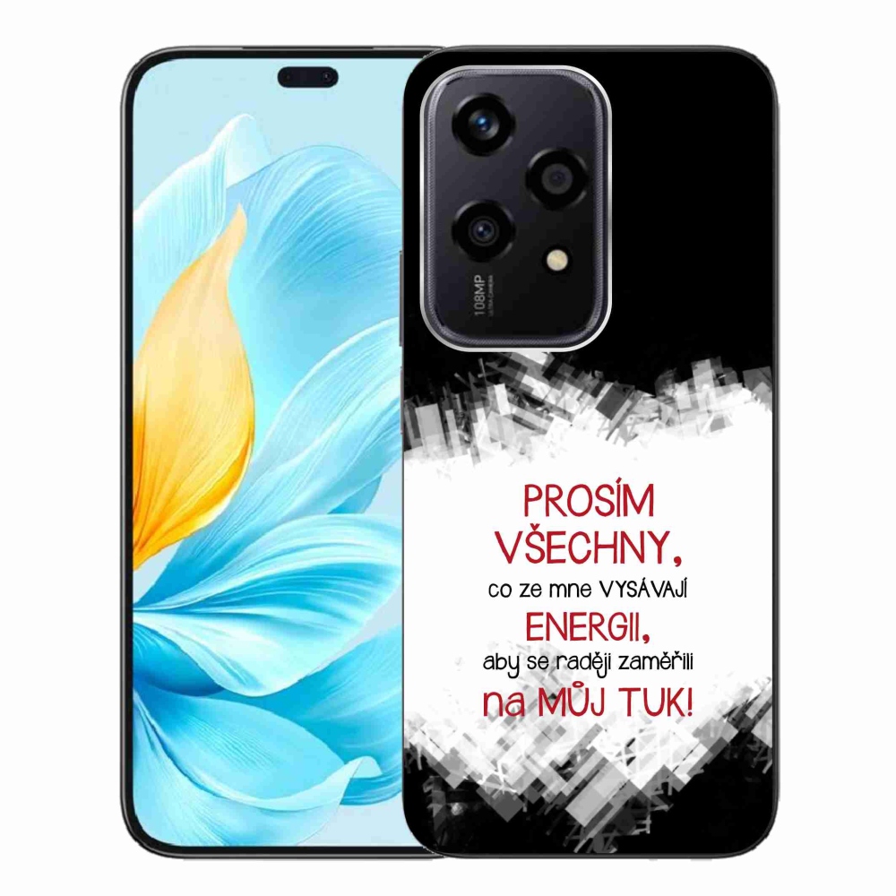 Gélový kryt mmCase na Honor 200 Lite 5G - vtipný text 1 červený