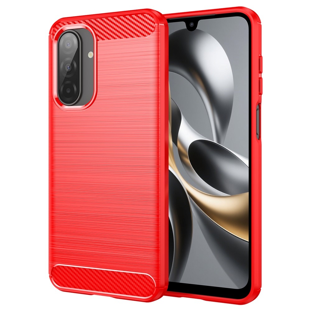 Carbon odolný gélový obal na mobil Samsung Galaxy A17 5G - červený
