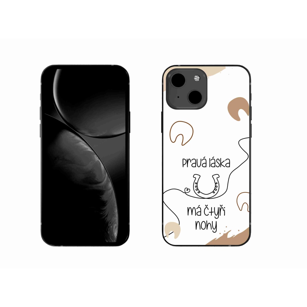 Gélový kryt mmCase na iPhone 13 6.1 - konský motív biele pozadie