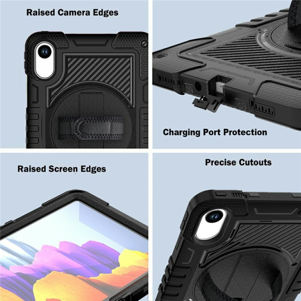 Strape odolný kryt s úchopom na ruku a popruhom na Xiaomi Redmi Pad 2 - čierny