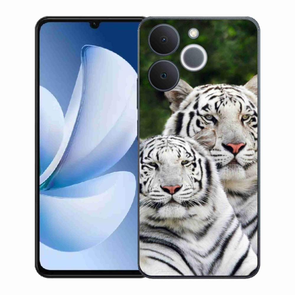 Gélový kryt mmCase na Realme Note 70T - bieli tigre