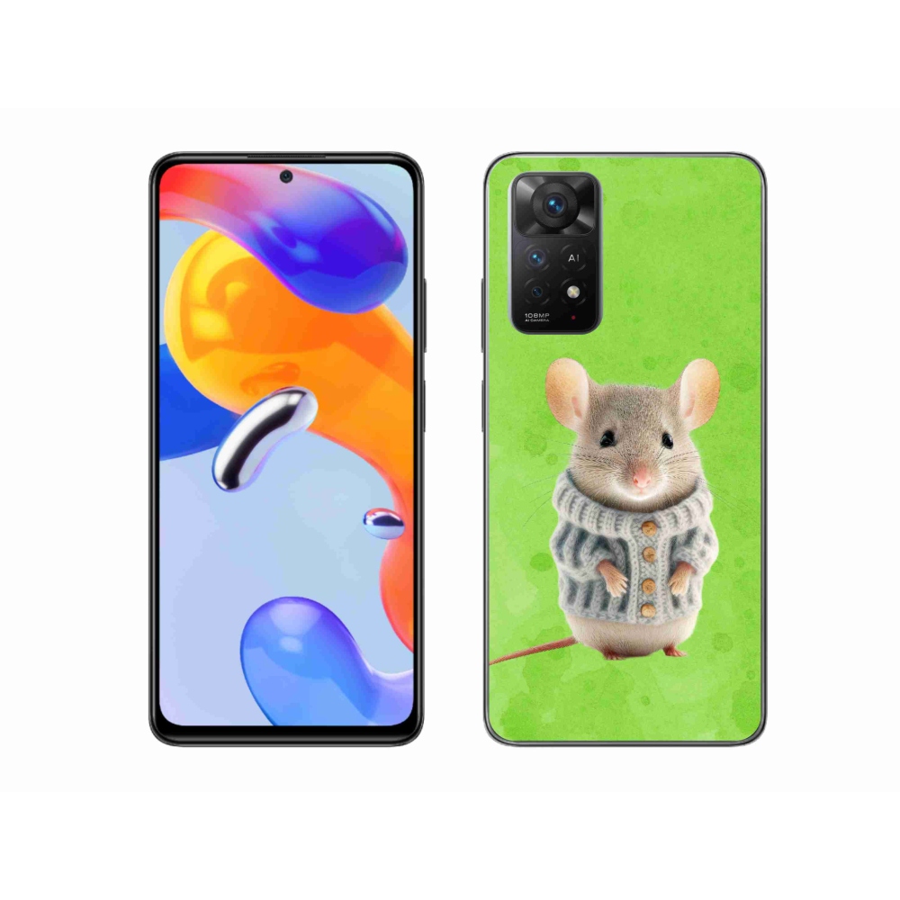 Gélový kryt mmCase na Xiaomi Redmi Note 11 Pro 4G/5G - myška vo svetri