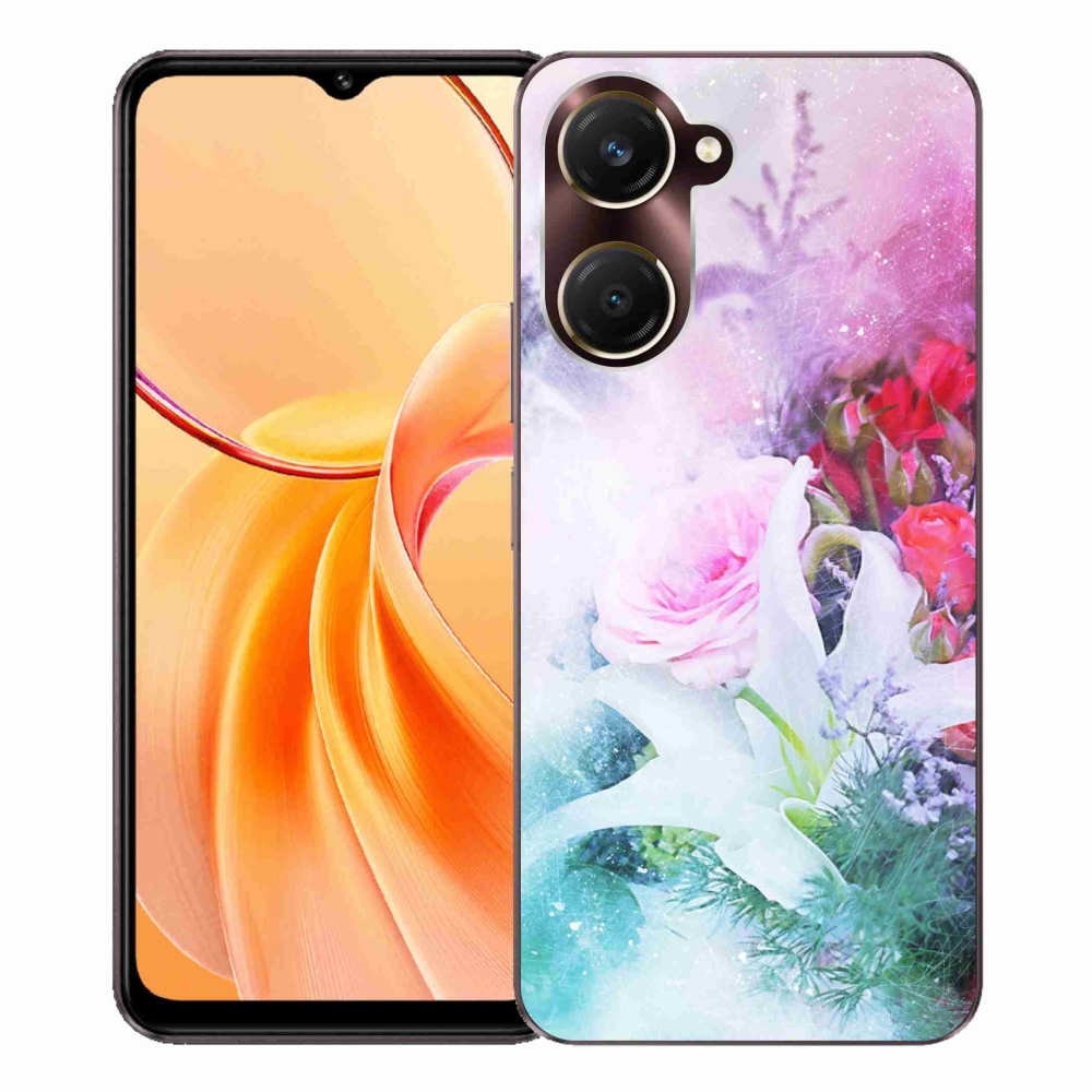 Gélový kryt mmCase na Vivo Y28s 5G - kvety 4