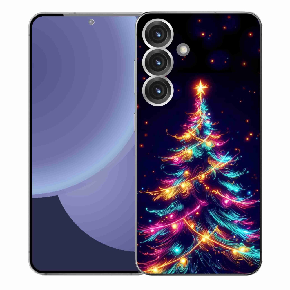 Gélový kryt mmCase na Samsung Galaxy S25+ - neónový vianočný stromček