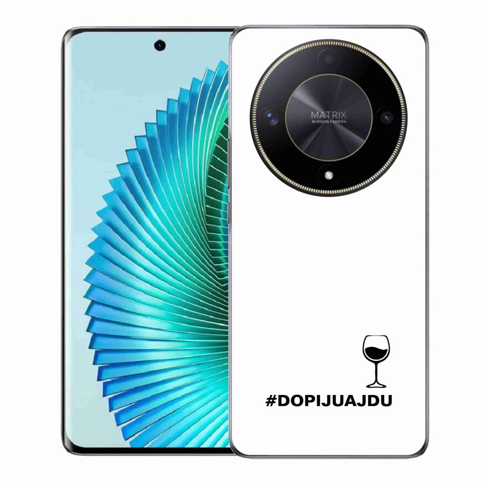 Gélový kryt mmCase na Honor Magic 6 Lite 5G - vínny motív biele pozadie