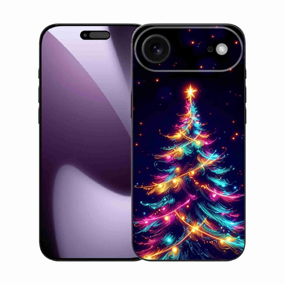 Gélový kryt mmCase na iPhone 17 Air - neónový vianočný stromček