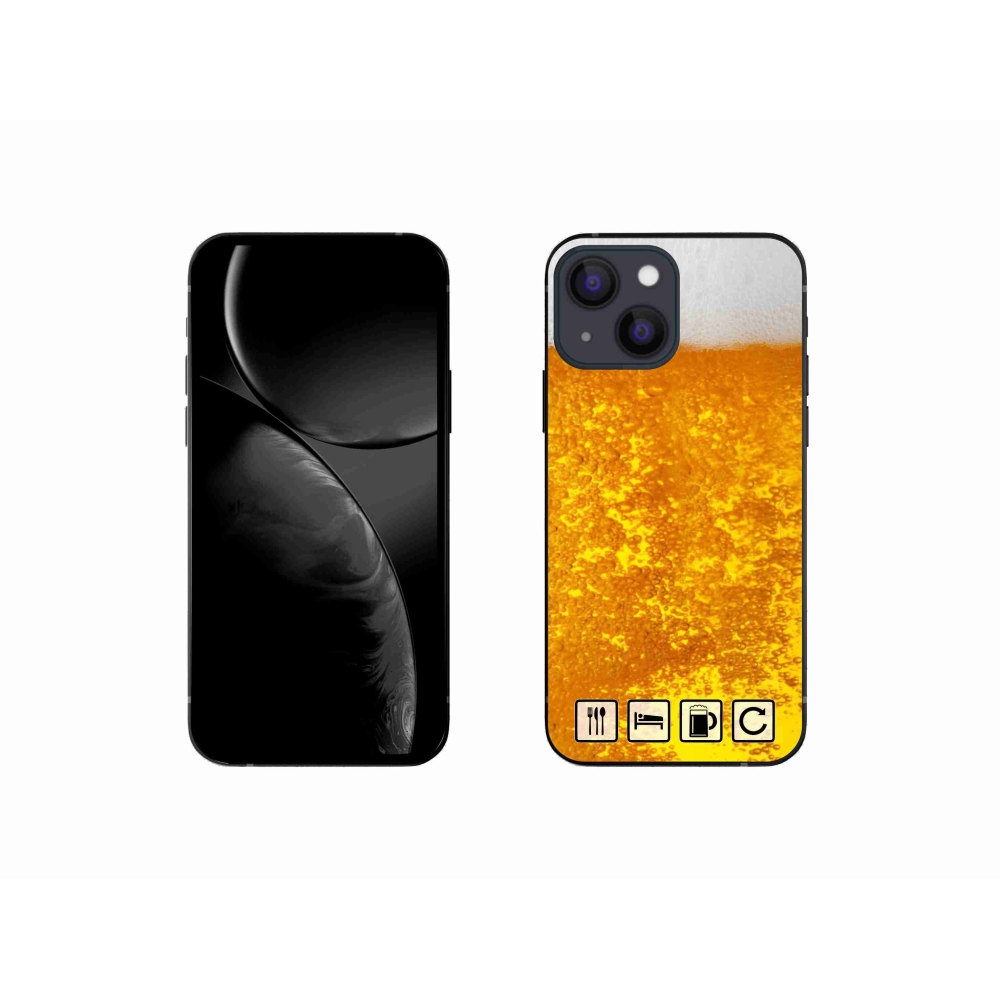 Gélový kryt mmCase na iPhone 13 mini 5.4 - pivný motív 3