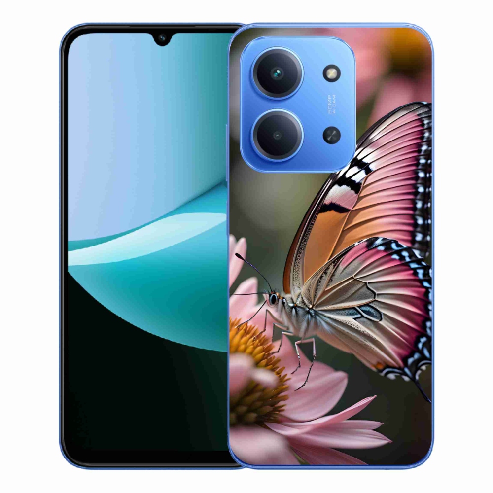 Gélový kryt mmCase na Xiaomi Redmi 15C 4G/5G (173mm) - farebný motýľ
