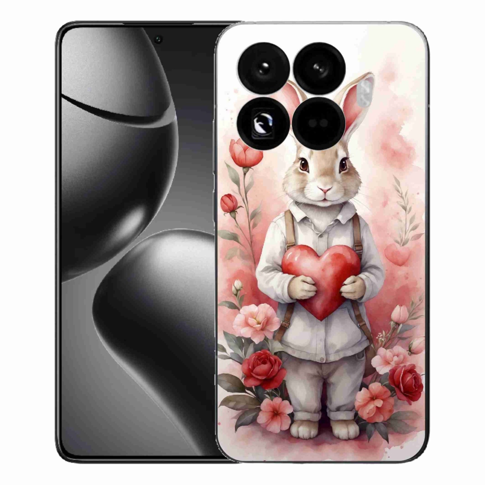 Gélový kryt mmCase na Xiaomi 15T Pro - zajac so srdiečkom