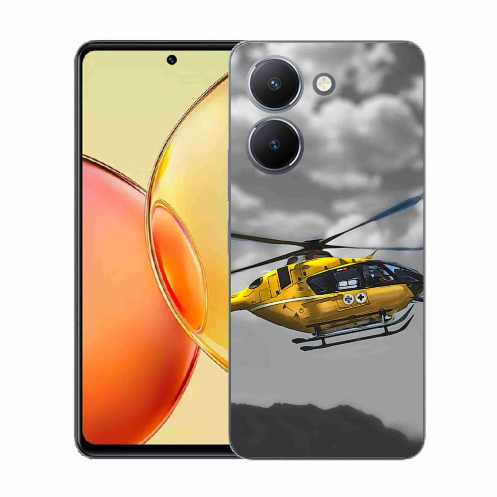 Gélový kryt mmCase na Vivo Y36 - žltá helikoptéra