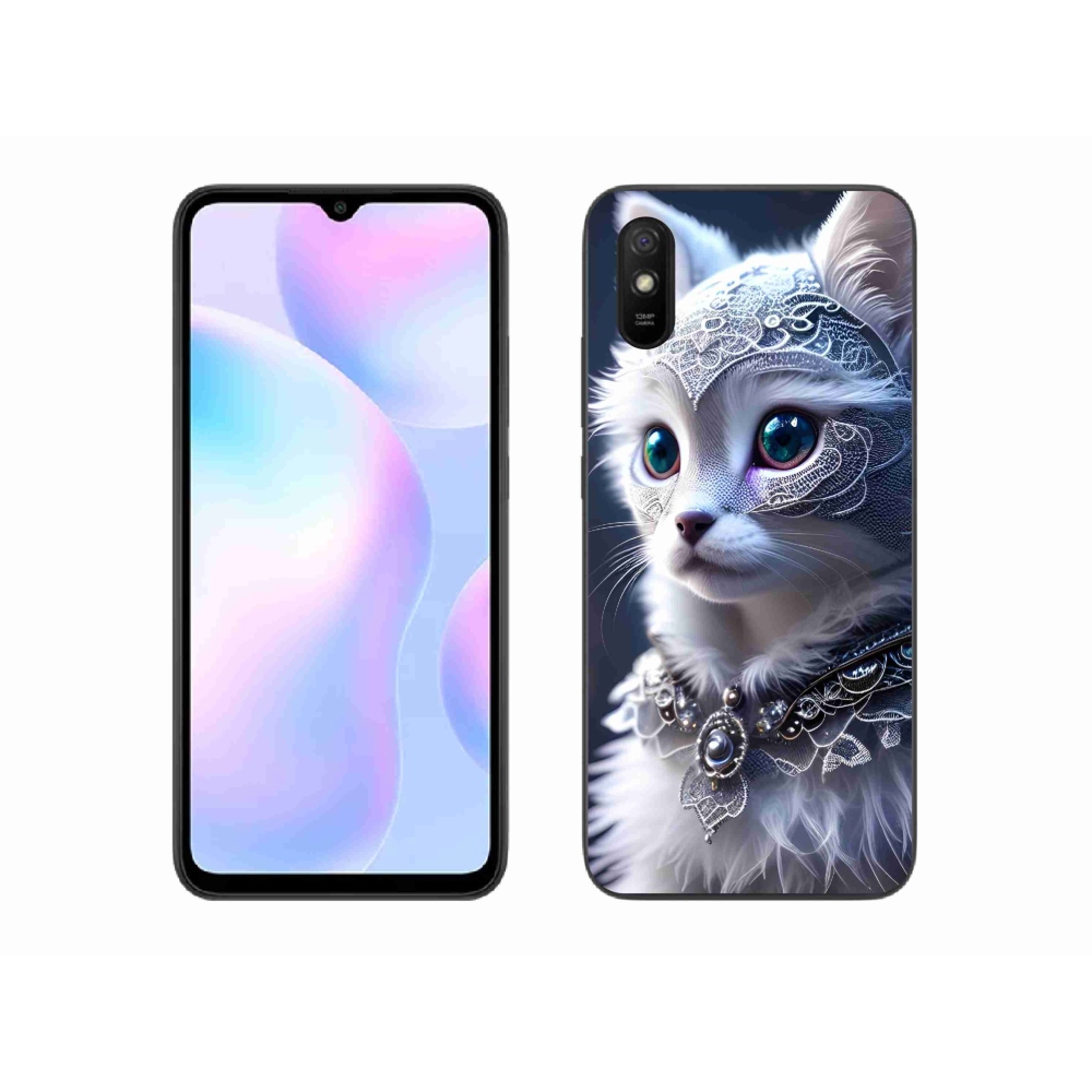 Gélový kryt mmCase na Xiaomi Redmi 9AT - biela mačka