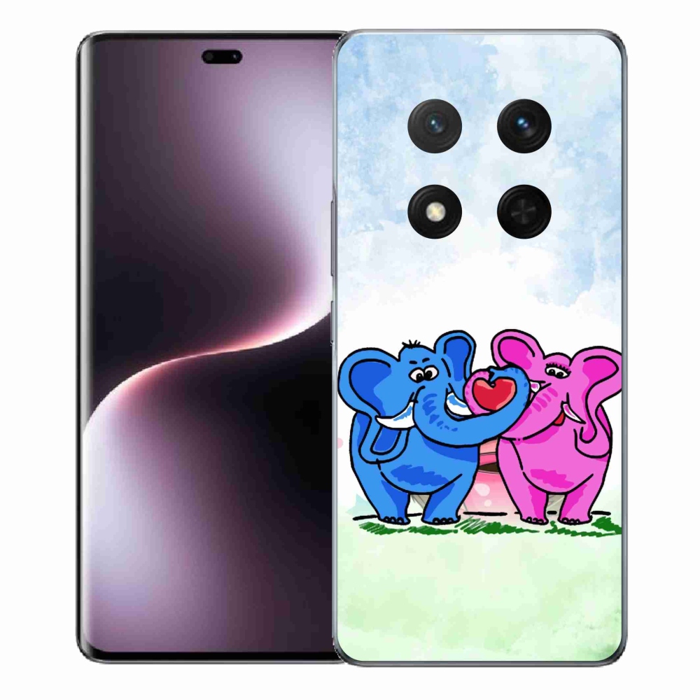 Gélový kryt mmCase na Honor Magic 7 Lite 5G - zamilovaní slony