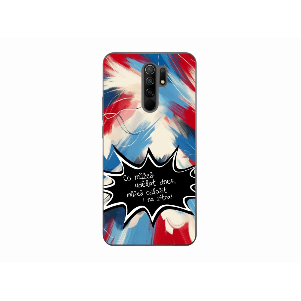 Gélový kryt mmCase na Xiaomi Redmi 9 - vtipný text 9 čierne pozadie
