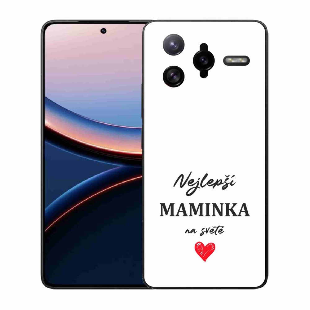 Gélový kryt mmCase na Xiaomi Poco F7 Ultra - najlepšia mamička 1 biele pozadie