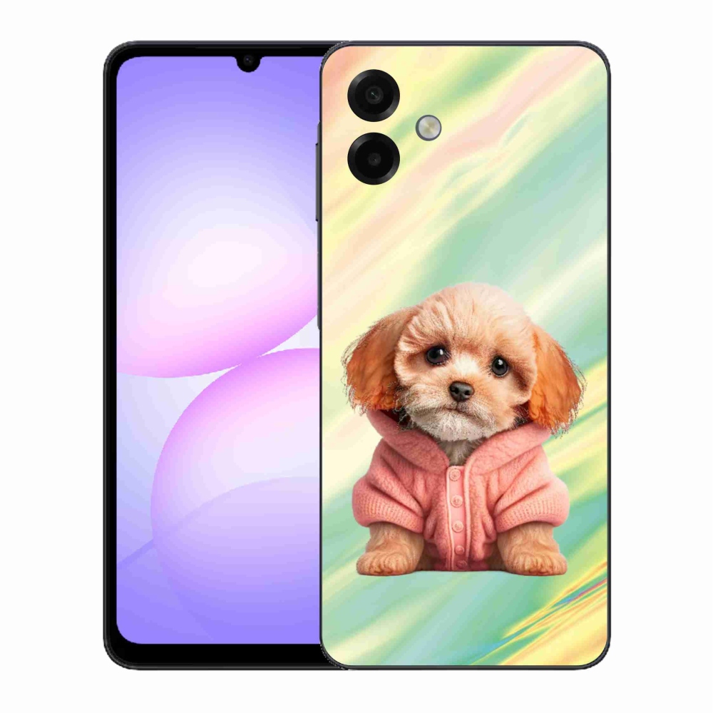 Gélový kryt mmCase na Samsung Galaxy A07 4G - šteňa vo svetri