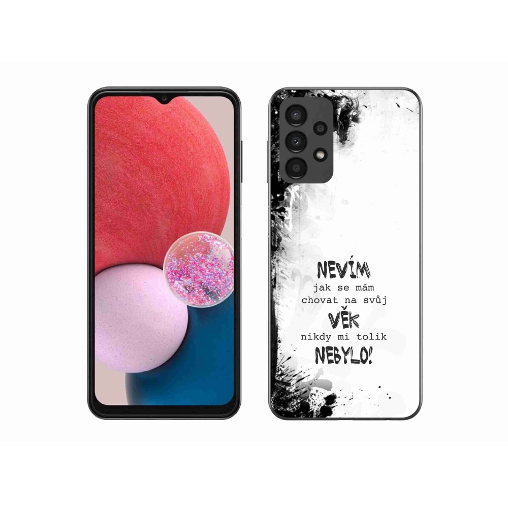 Gélový kryt mmCase na Samsung Galaxy A13 4G - vtipný text 14 biele pozadie