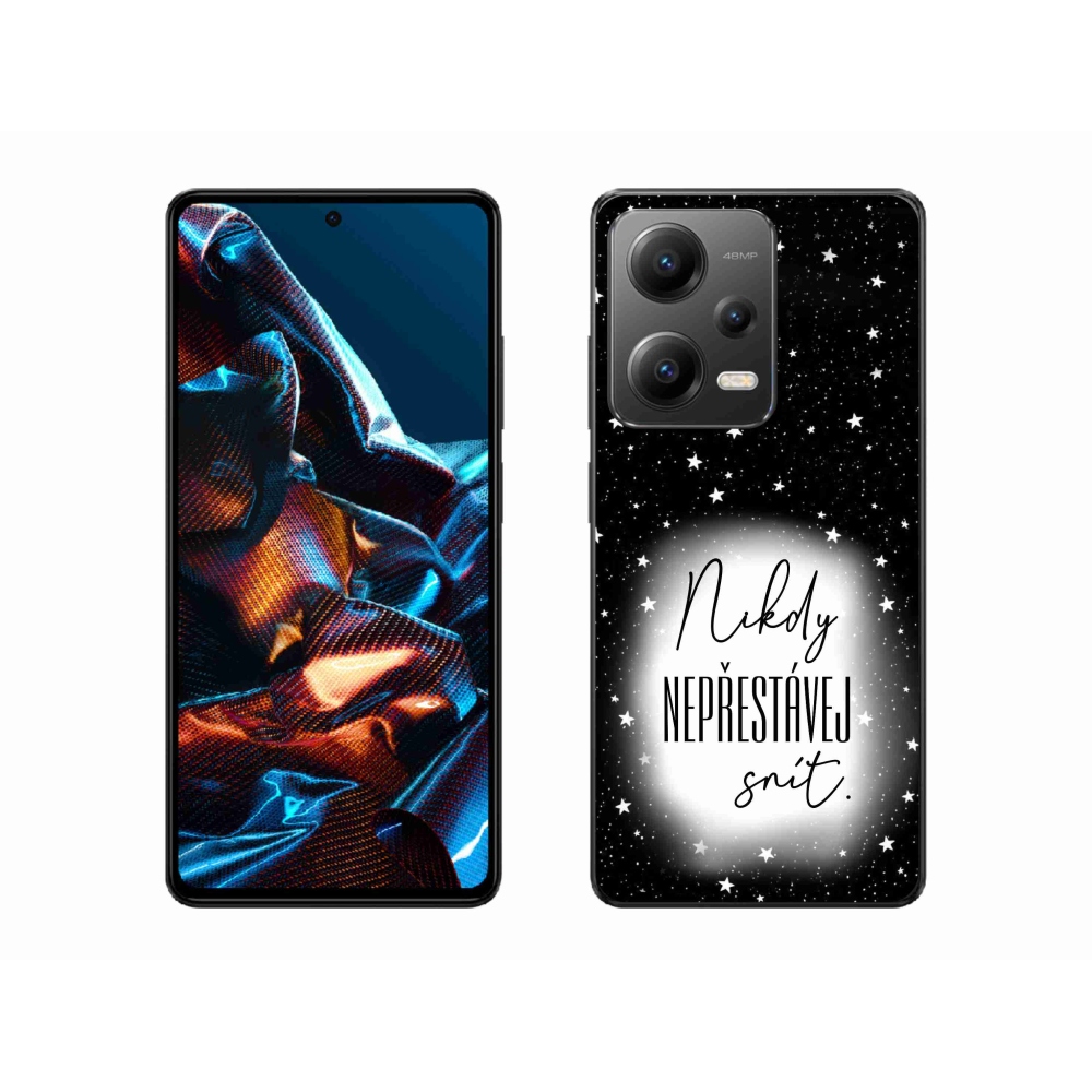 Gélový kryt mmCase na Xiaomi Redmi Note 12 Pro 5G - citát 1 bieločierne pozadie