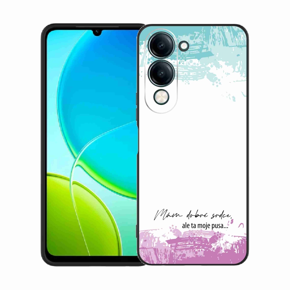 Gélový kryt mmCase na Vivo Y29s 5G - vtipný text 3 biele pozadie