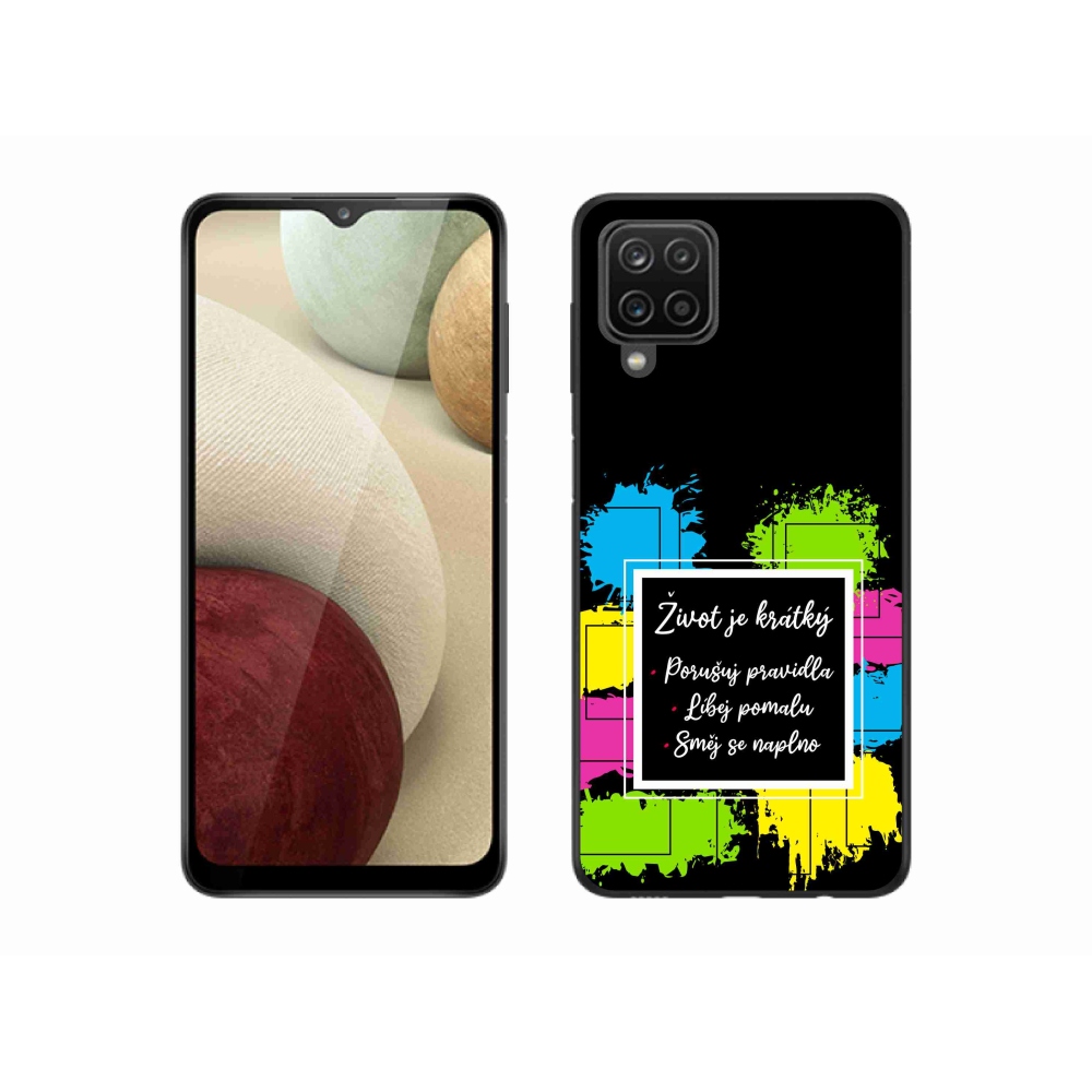 Gélový kryt mmCase na Samsung Galaxy M12 - citát 5 čierne pozadie