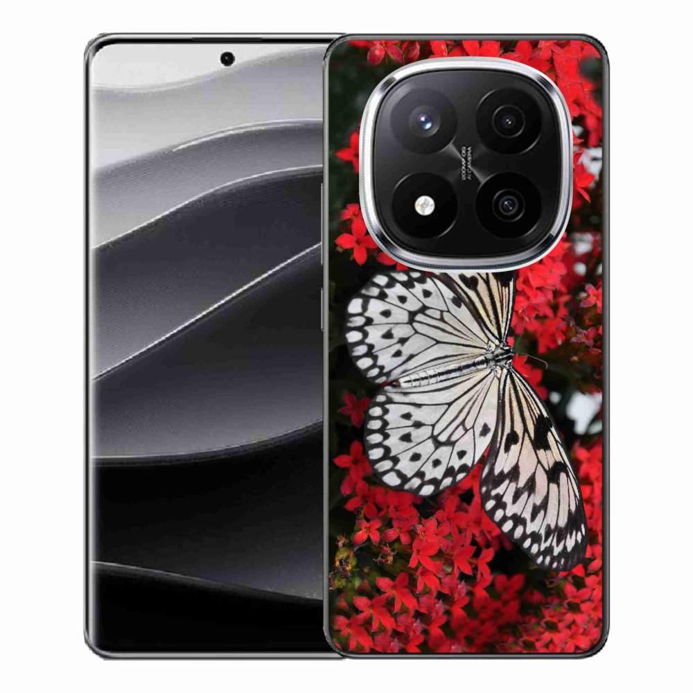 Gélový kryt mmCase na Xiaomi Redmi Note 14 Pro+ 5G - čiernobiely motýľ 1