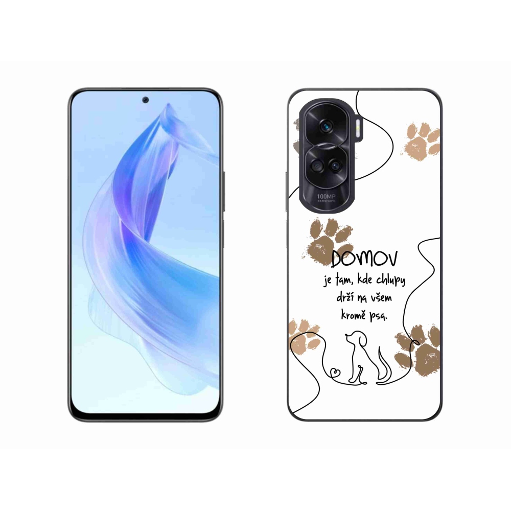 Gélový kryt mmCase na Honor 90 Lite - psí motív biele pozadie