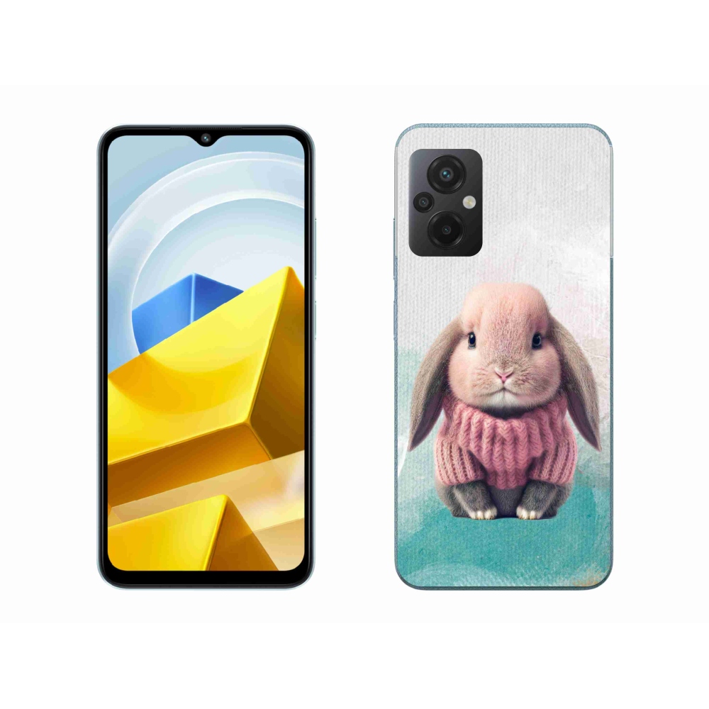 Gélový kryt mmCase na Xiaomi Poco M5 4G - zajačik vo svetri