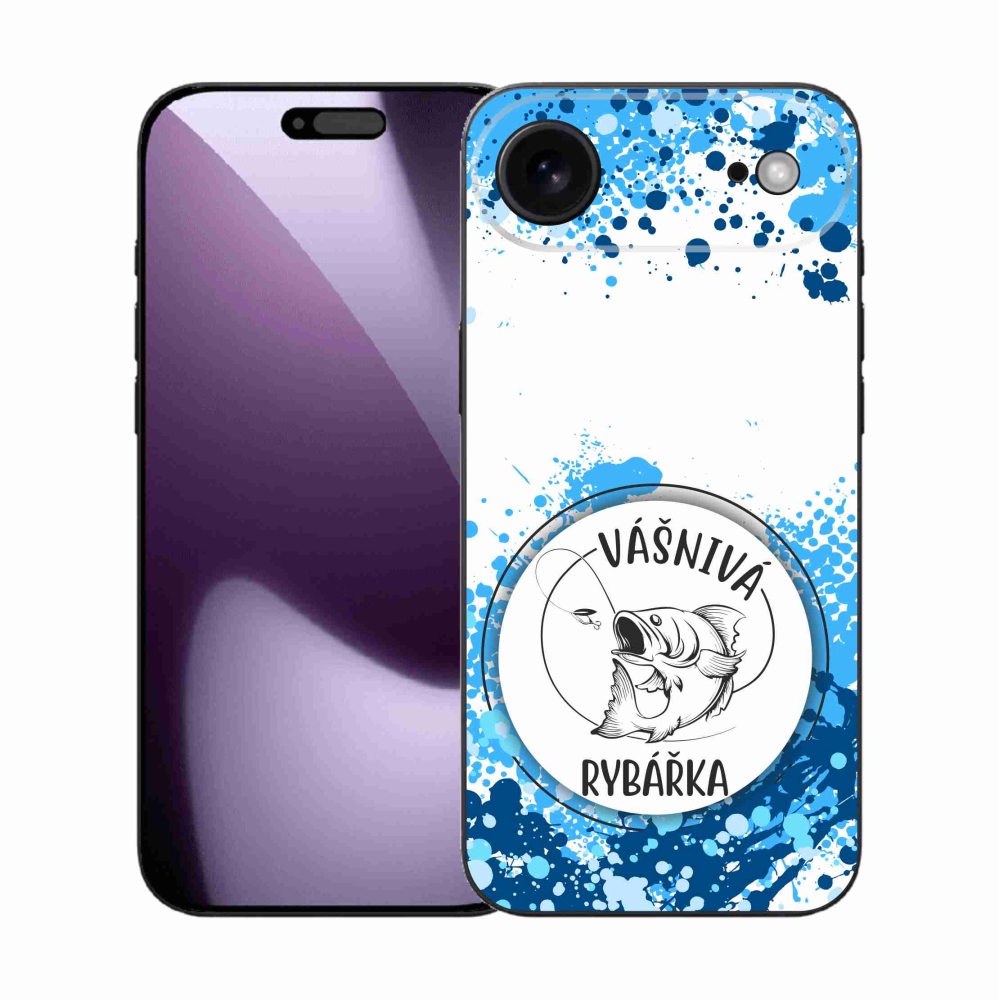 Gélový kryt mmCase na iPhone 17 Air - vášnivá rybárka biele pozadie