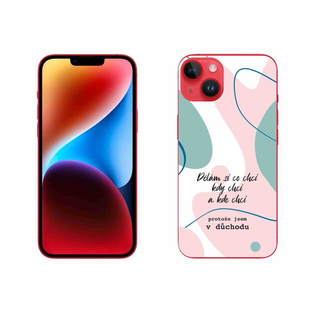 Gélový kryt mmCase na iPhone 14 Plus - vtipný text 10 biele pozadie