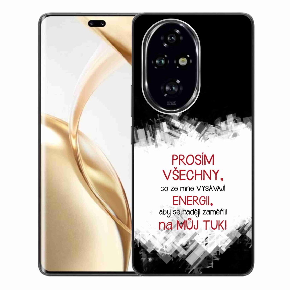 Gélový kryt mmCase na Honor 200 Pro 5G - vtipný text 1 červený