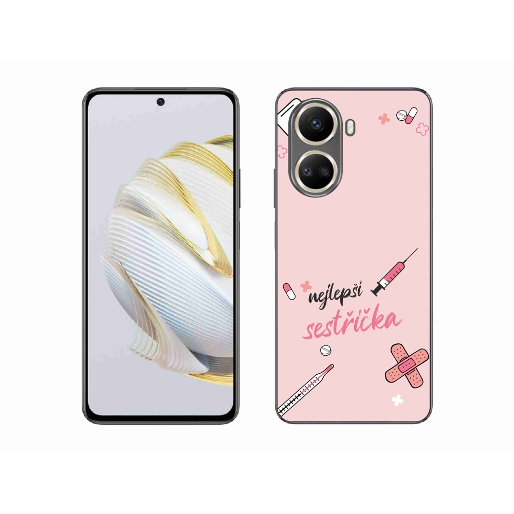 Gélový kryt mmCase na Huawei Nova 10 SE - najlepšia sestrička ružové pozadie