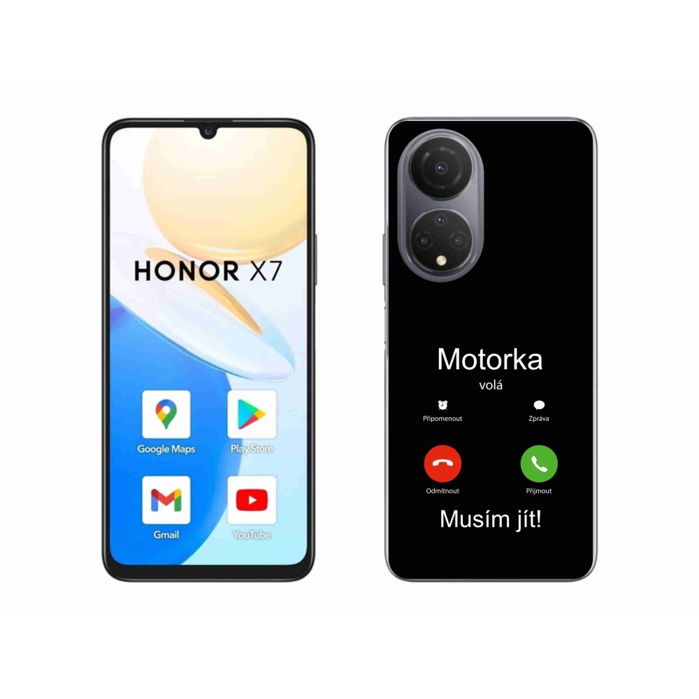 Gélový kryt mmCase na Honor X7 - motorka volá čierne pozadie