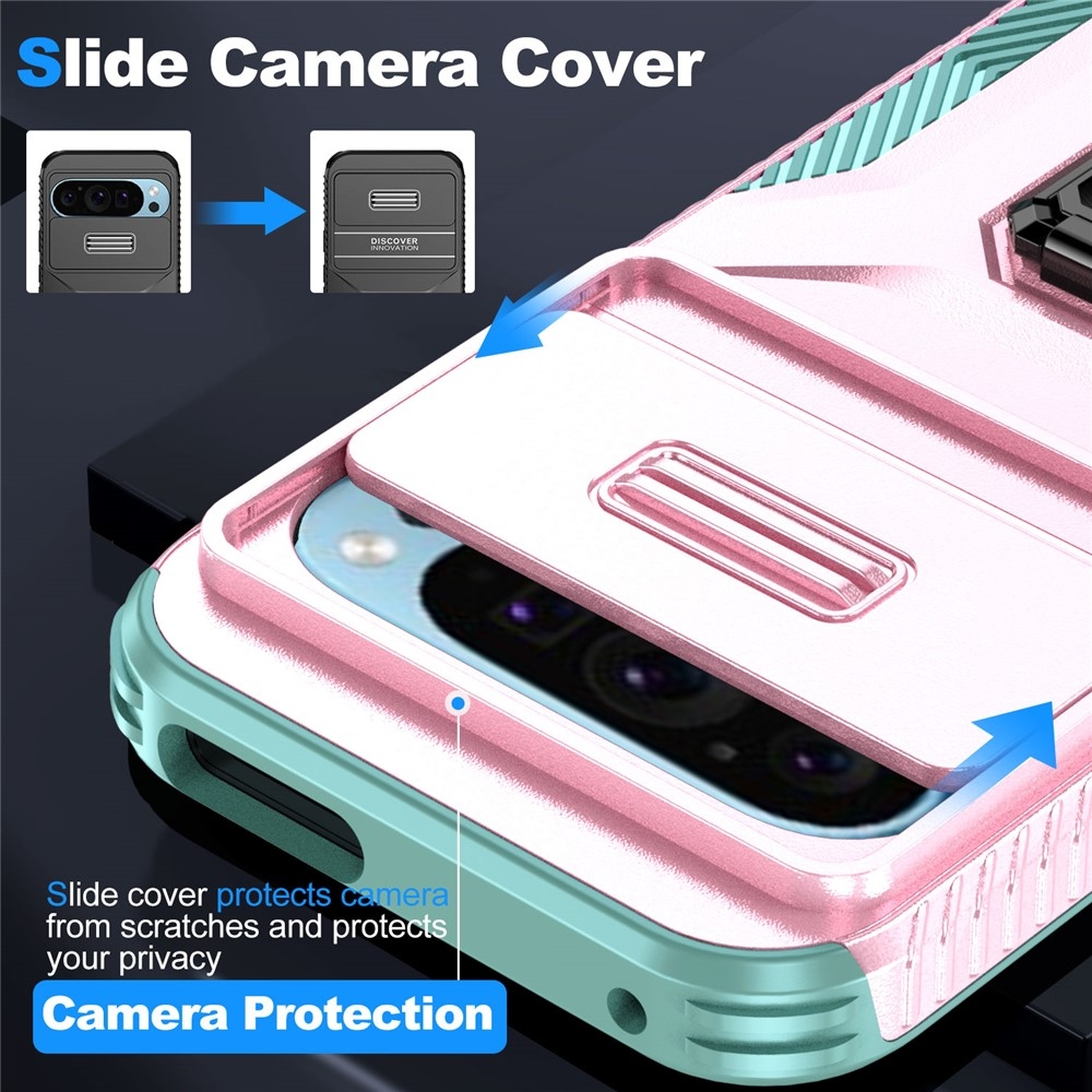 Lids odolný kryt na Google Pixel 10 Pro/9 Pro/9 - ružový/modrozelený