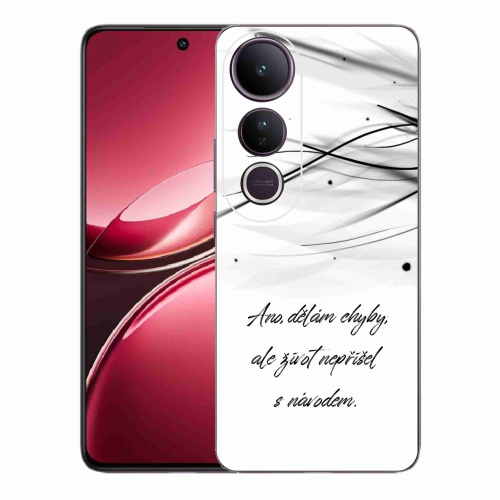 Gélový kryt mmCase na Vivo V50 Lite 4G/5G - citát biele pozadie