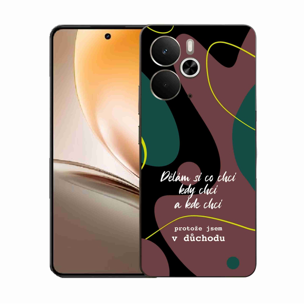 Gélový kryt mmCase na Realme 14 5G - vtipný text 10 čierne pozadie