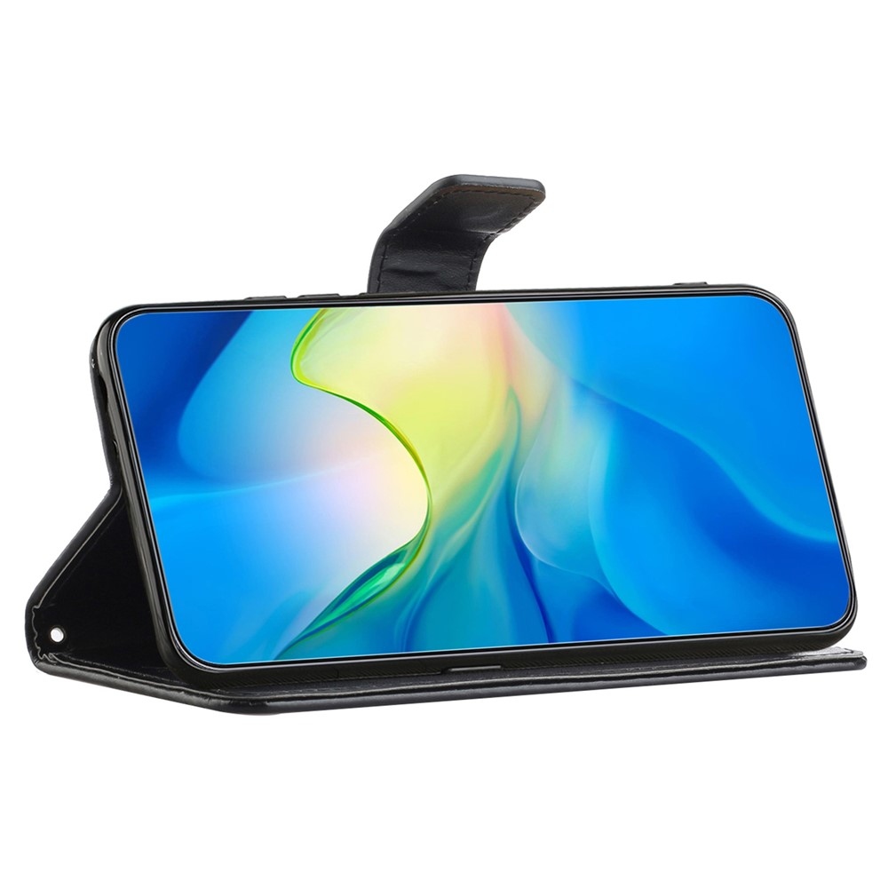 Flower knižkové púzdro na Samsung Galaxy A07 4G - čierne