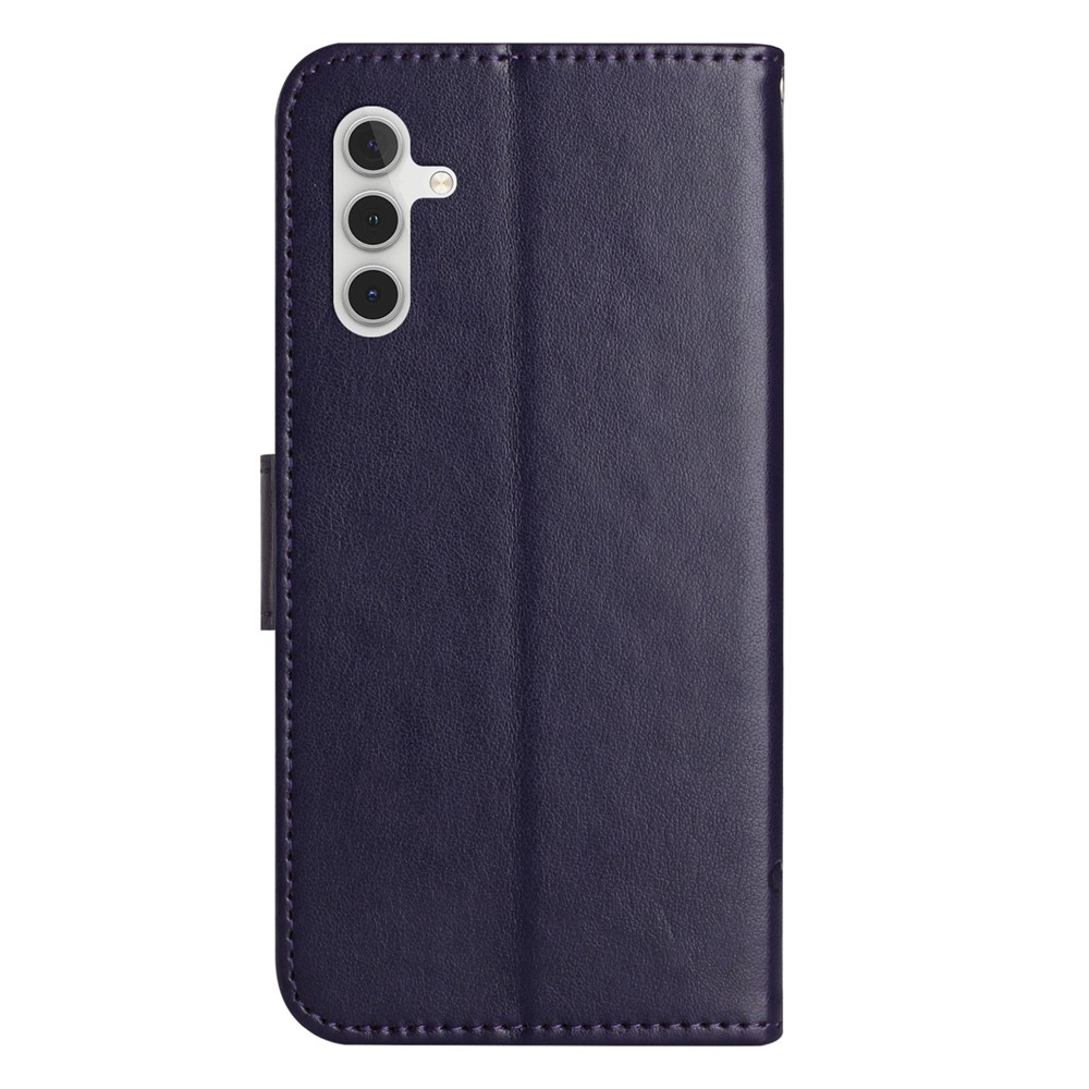 Flower knižkové púzdro na Samsung Galaxy S25 FE - tmavofialové