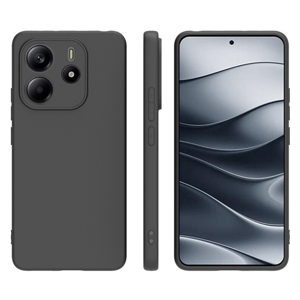 Matný gélový obal na Xiaomi Redmi Note 14 - čierny