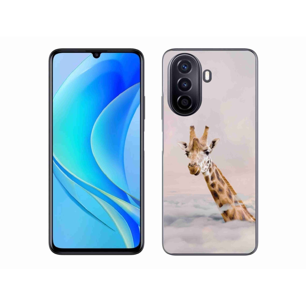 Gelový kryt mmCase na Huawei Nova Y70 - žirafa v oblacích