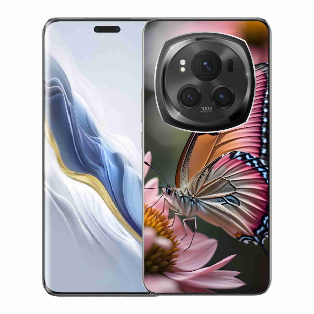 Gélový kryt mmCase na Honor Magic 6 Pro 5G - farebný motýľ