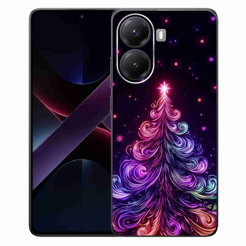 Gélový kryt mmCase na Xiaomi Poco X7 Pro 5G - neónový vianočný stromček 1